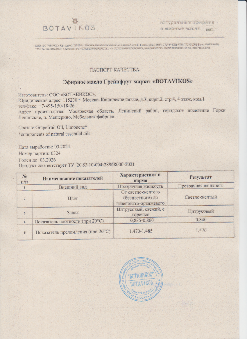Паспорт №032024